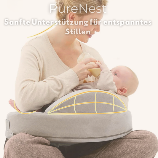 PureNest Ergonomisches Stillkissen Mehr Komfort für dich. Mehr Ruhe für dein Baby.